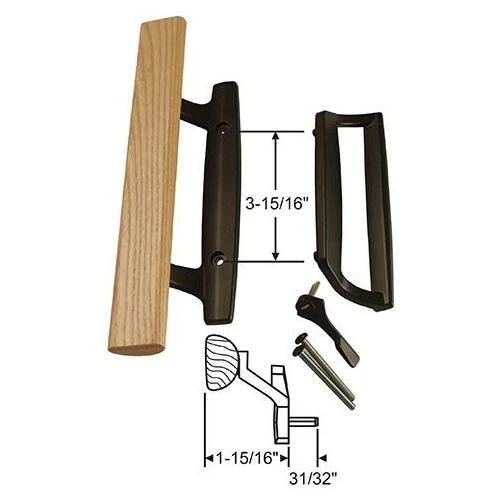 Brixwell 13-265bl Patio Door Handle Set Black 1-1/2in 1 Brixwell 13-265bl Patio Door Handle Set Black 1-1/2in