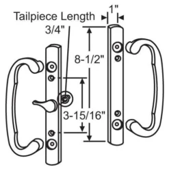 Brixwell 13-291ab PATIO DR HDL SET LATCH ANTIQUE BRASS