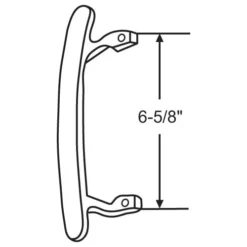 Brixwell 13-105b Patio Door Handle Black Finish Pdh 30 Bk