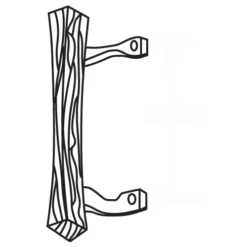 Brixwell 13-109b Patio Door Handle Handle Set With Black Brackets Pdh 5 Bk