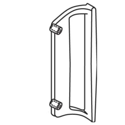 Brixwell 13-147 Patio Door Handle Flushmount Handle Pull Raw