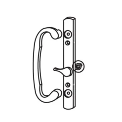 Brixwell 13-245bc Patio Door Handle Offset Latch Brushed Chrome