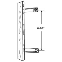 Brixwell 13-259b Patio Door Handle With Solid Black Bracket Pdh301 Bl One Piece Bracket