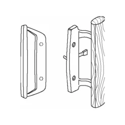 Brixwell 13-265 Patio Door Handle Set White 1-1/2in PdH-312-Wh