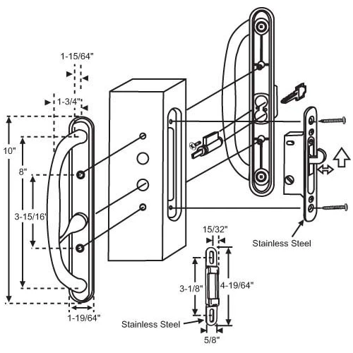 Brixwell 13-341bka Patio Door Handle Offset Latch Black Keyed Stainless Steel Mortise Lock And Keeper 1 Brixwell 13-341bka Patio Door Handle Offset Latch Black Keyed Stainless Steel Mortise Lock And Keeper