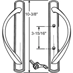 Brixwell 13-645b Patio Door Handle Set Bermuda Bronze