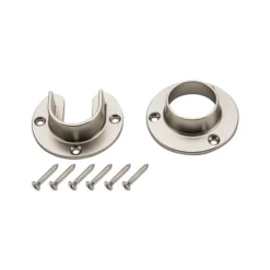 National Hardware S822082 Heavy Duty Closet Flange Set Satin Nickel Finish