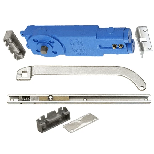 Jackson 21201S62817 Satin Aluminum Adjustable Spring Power Multi Size 105 No Hold Open Overhead Concealed Closer With "S" Offset Slide-Arm Hardware Package 1 Jackson 21201S62817 Satin Aluminum Adjustable Spring Power Multi Size 105 No Hold Open Overhead Concealed Closer With "S" Offset Slide-Arm Hardware Package