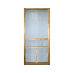WOOD PRODUCTS MANUFACTURERS 2868TB-B Wood Screen Door, T-Bar, Charcoal Screen, 32 X 80-In.