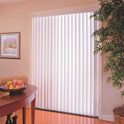 Designer's Touch VT6348A 3.5 In. PVC Vertical Blinds Alabaster - 63 In. W X 48 In. L 1 Designer's Touch VT6348A 3.5 In. PVC Vertical Blinds Alabaster - 63 In. W X 48 In. L