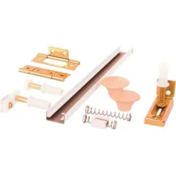 Anvil Mark 161797 72 In. 4 Door Hardware Pack Bi-Fold Closet Track Kit Mill