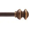 Kenney KN71719V1 Kendall 48 In. - 86 In. Adjustable 5/8 Single Standard Decorative Window Curtain Rod In Oil Rubbed Bronze