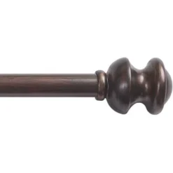 Kenney KN71617 Kendall 28 In. - 48 In. Adjustable 5/8 Single Standard Decorative Window Curtain Rod In Antique Rust