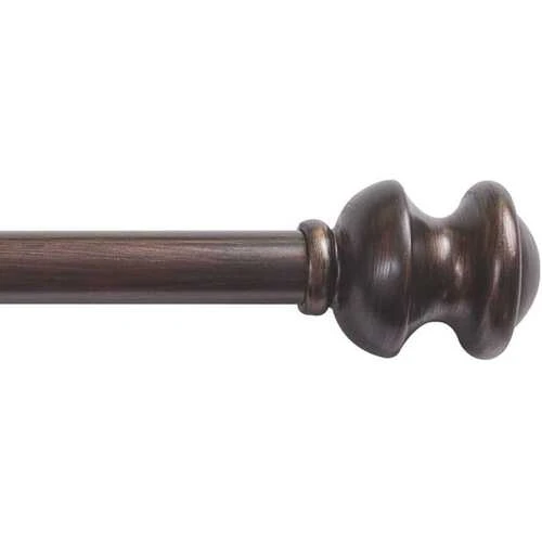 Kenney KN71617 Kendall 28 In. - 48 In. Adjustable 5/8 Single Standard Decorative Window Curtain Rod In Antique Rust 1 Kenney KN71617 Kendall 28 In. - 48 In. Adjustable 5/8 Single Standard Decorative Window Curtain Rod In Antique Rust