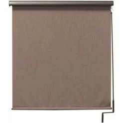 SeaSun SSC.70.108.55 Sea Cliff Cordless UV Protection PVC Outdoor Roller Shade Cordless Pole Operated With Valance 120 In. W X 96 In. L