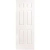 Masonite 38710 36 In. X 80 In. 6-Panel Left-Handed Solid-Core Textured Primed Composite Single Prehung Interior Door