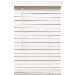 Designer's Touch 10793478411320 White Cordless Room Darkening 2 In. Faux Wood Blind - 46.5 In. W X 72 In. L