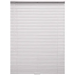 Designer's Touch 10793478522668 White Cordless Room Darkening Aluminum Mini Blinds With 1 In. Slats 25 In. W X 72 In. L