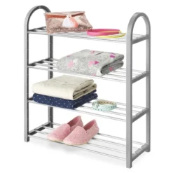 Whitmor 6091-11140-PGRY Closet Organizer Shelf 25.25" H X 19.5" W X 7.25" L Metal Gray
