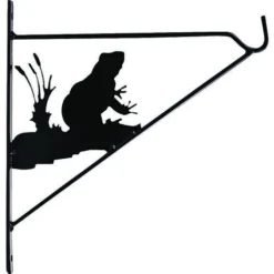 Landscapers Select GF-3059 Plant Bracket, 11 In L, Steel, Matte Black, Wall Mount Mounting