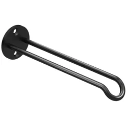 National Hardware N275-520 Plant Hanger Wall Base, 7 In L, 1-25/32 In H, Steel, Black, Screw, Wall Mounting