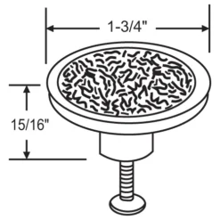Brixwell 8-298 Door Pull 1-3/4in Brown Plastic