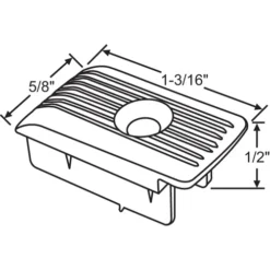 Brixwell 850-8782627 Filler Plate 1-3/16in Groove End Cover For 16mm Old# M5z12736s Black