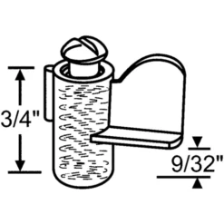 Brixwell 90-101p 9/32in Clip Assembly Natural Plastic