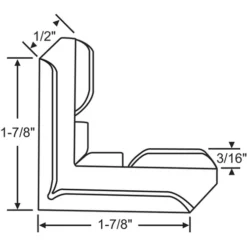 Brixwell 90-125 Inside Corner Key Metal