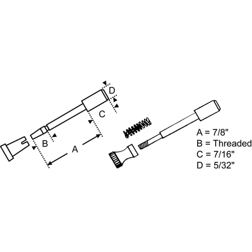 Brixwell 90-21 1/2in ScreW-On Knob Metal Metal Plunger Wsc 47 1 Brixwell 90-21 1/2in ScreW-On Knob Metal Metal Plunger Wsc 47