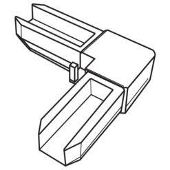 Brixwell 90M-438 Corner Key Plastic Brown