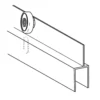 Brixwell 90M-638w 36in Top Hung Adapter White For 997-999 995M-999998M-999 5/8in Panel Width