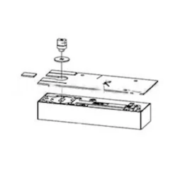 DORMA BTS75VH-BF-NHO-80010-LH-606 Dorma DC BF X NHO LH FLOOR CLOSER, Satin Brass