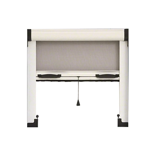 CRL RWS55W White 55" Retractable Window Screen 1 CRL RWS55W White 55" Retractable Window Screen