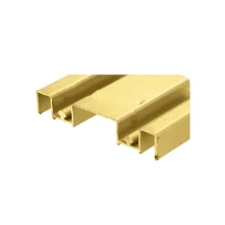 CRL TH105BG Brite Gold Anodized 3" Deep Mirror Door Track - 12' Long