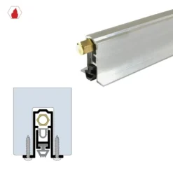 Brixwell 7023CA-PULL-18 Concealed Automatic Door Bottom (1-3/16" By 1-1/2") Clear Anodized