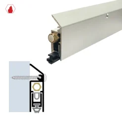 Brixwell 7123CA-18 Surface Automatic Door Bottom (19/32" By 2") Clear Anodized