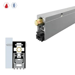Brixwell 7163MB-36 Surface Automatic Door Bottom (29/32" By 1-15/16") Matte Black Powder Coat